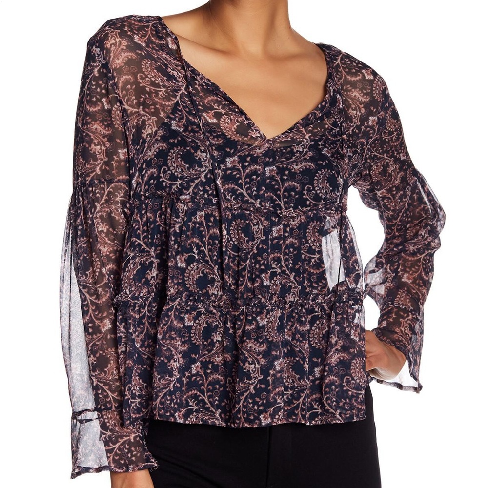Joie Shawnita Paisley Silk Blouse